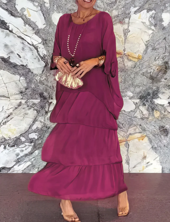 Celeste | Elegant Tummy Covering Maxi Dress