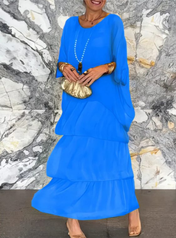 Celeste | Elegant Tummy Covering Maxi Dress