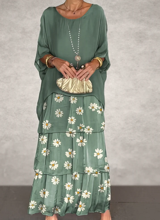 Celeste | Elegant Tummy Covering Maxi Dress