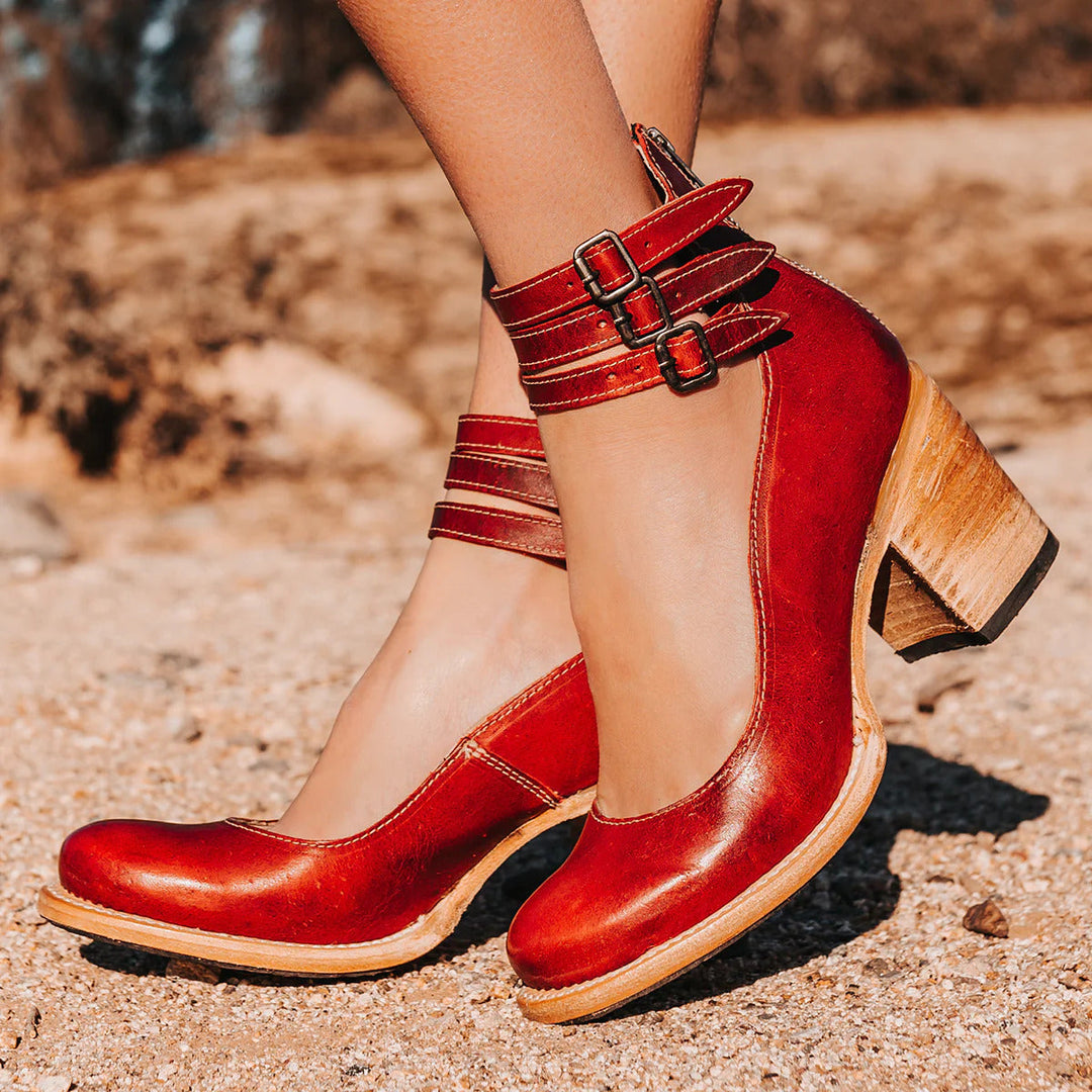 Timeless Vintage Leather Pumps