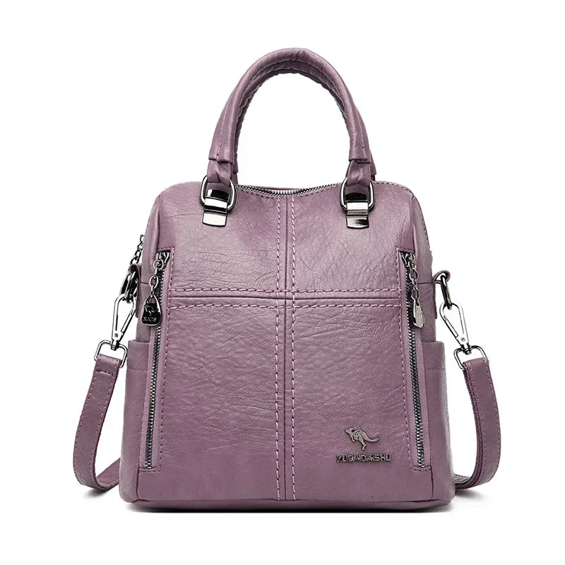 Travena Leather Explorer Backpack