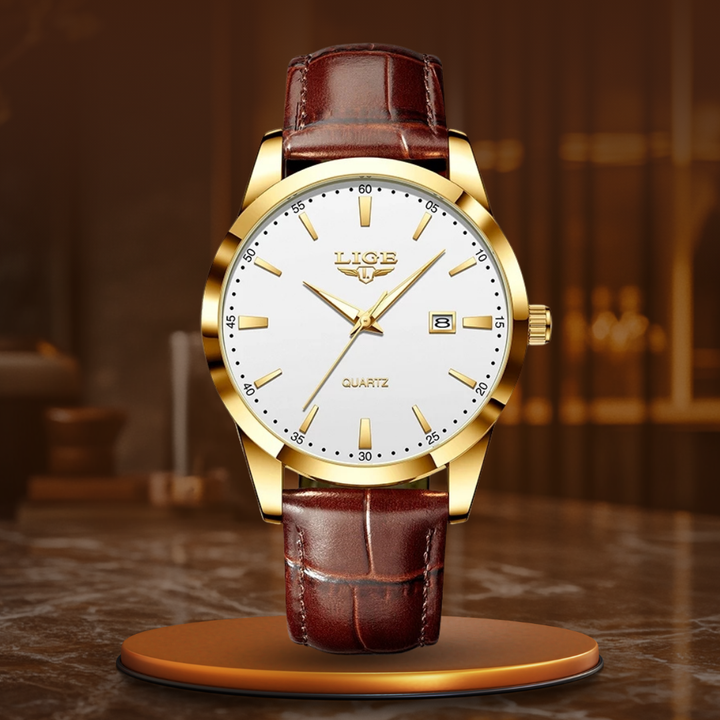 Field-Ready Leather Strap Watch