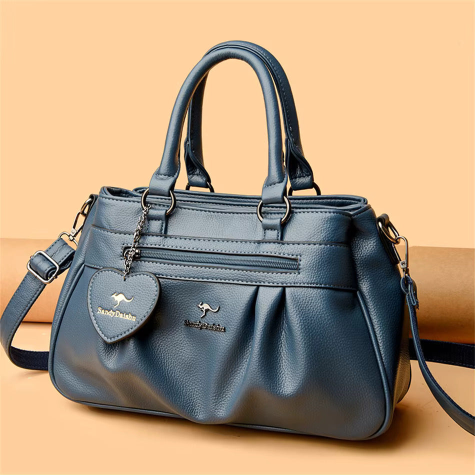 Calora 3-Layer Leather Tote