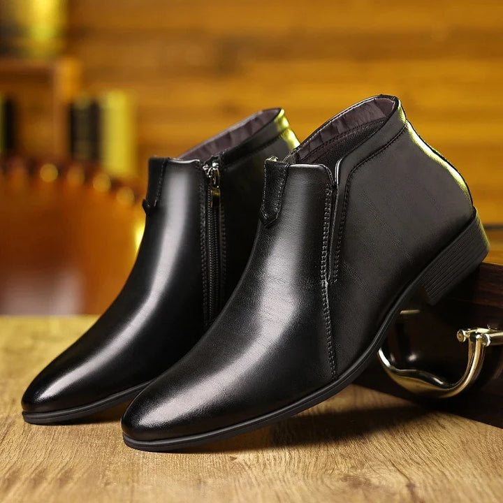 Retro High-Top Leather Boots