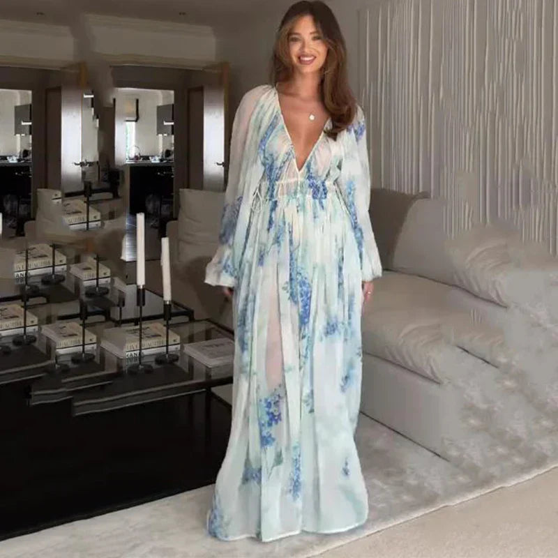 Melaya - Blue Ocean Maxi Dress