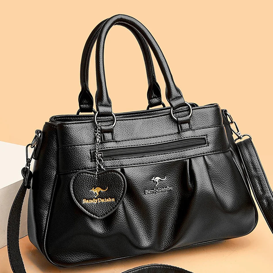 Calora 3-Layer Leather Tote