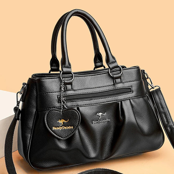 Calora 3-Layer Leather Tote