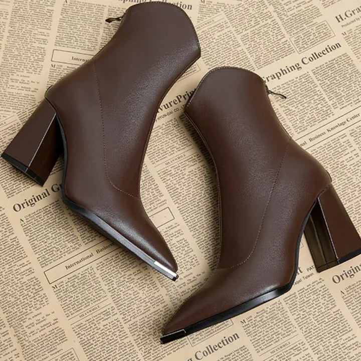 Relaxed Fit Leather Heels
