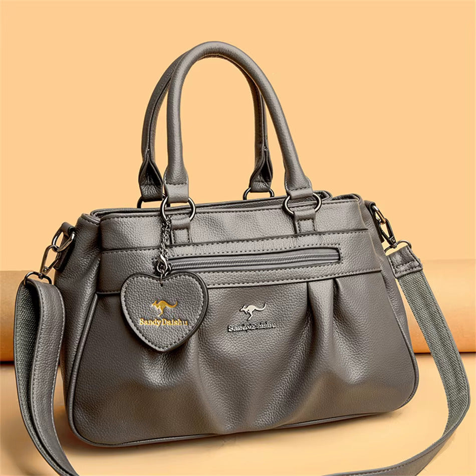 Calora 3-Layer Leather Tote