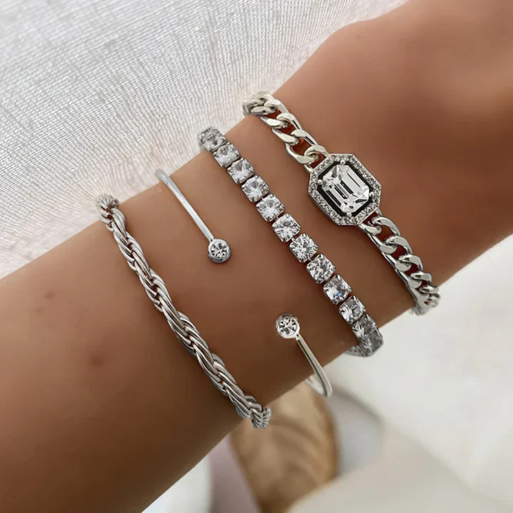Domitia Calvina Bracelet Set | 18K Gold