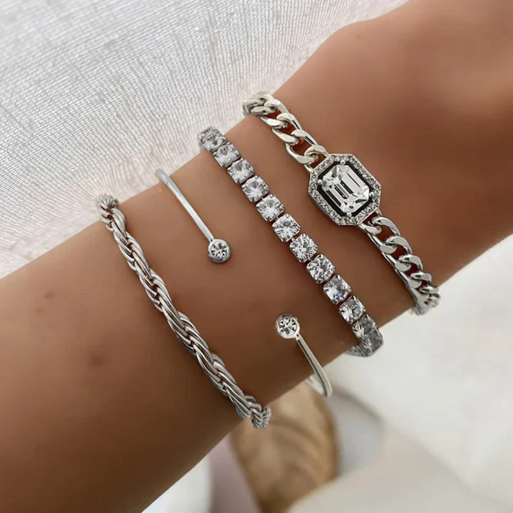 Domitia Calvina Bracelet Set | 18K Gold