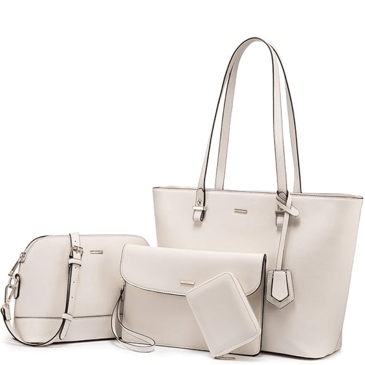 3-Piece Leather Handbag & Shoulder Bag Set
