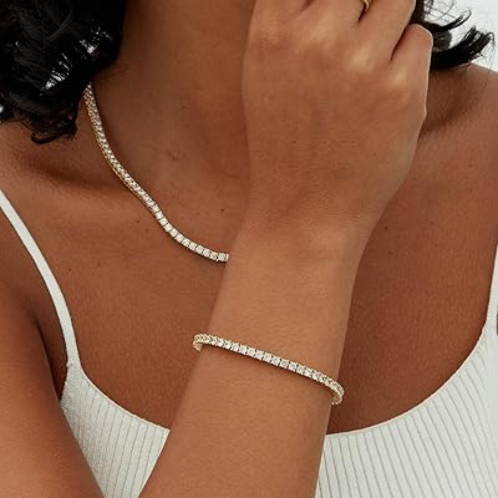 Moissanite Tennis bracelet | 18K Gold